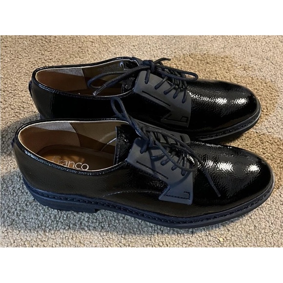 Franco Sarto Sendra Style Shoes, Shiny Black Man Made Material, Women's Sz 9.5M - Picture 3 of 7